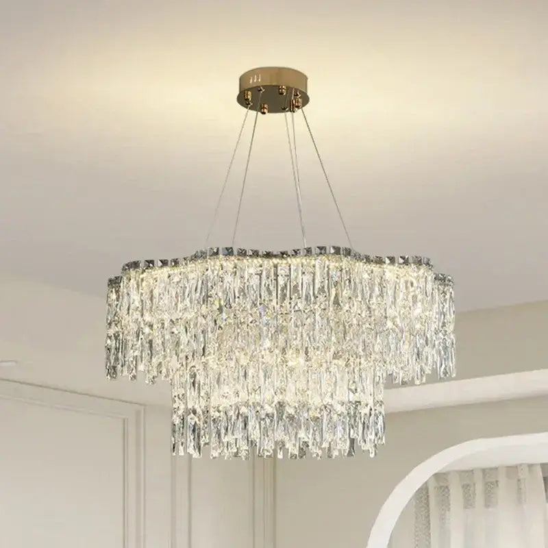 DecorBites™ Crystal Chandelier: Luxury Bedroom & Living Room Lighting