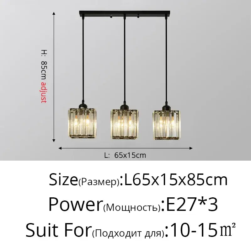 Modern gold decorbites crystal chandelier dining room pendant light