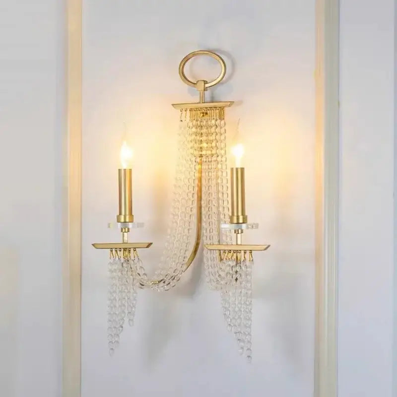 DecorBites™ Crystal Chandelier: Luxury Hanging Lamp for Romantic Indoor Decor