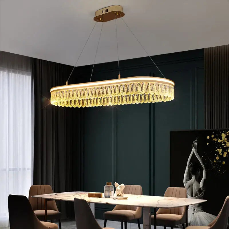 Decorbites crystal chandelier modern gold tiered light for living room