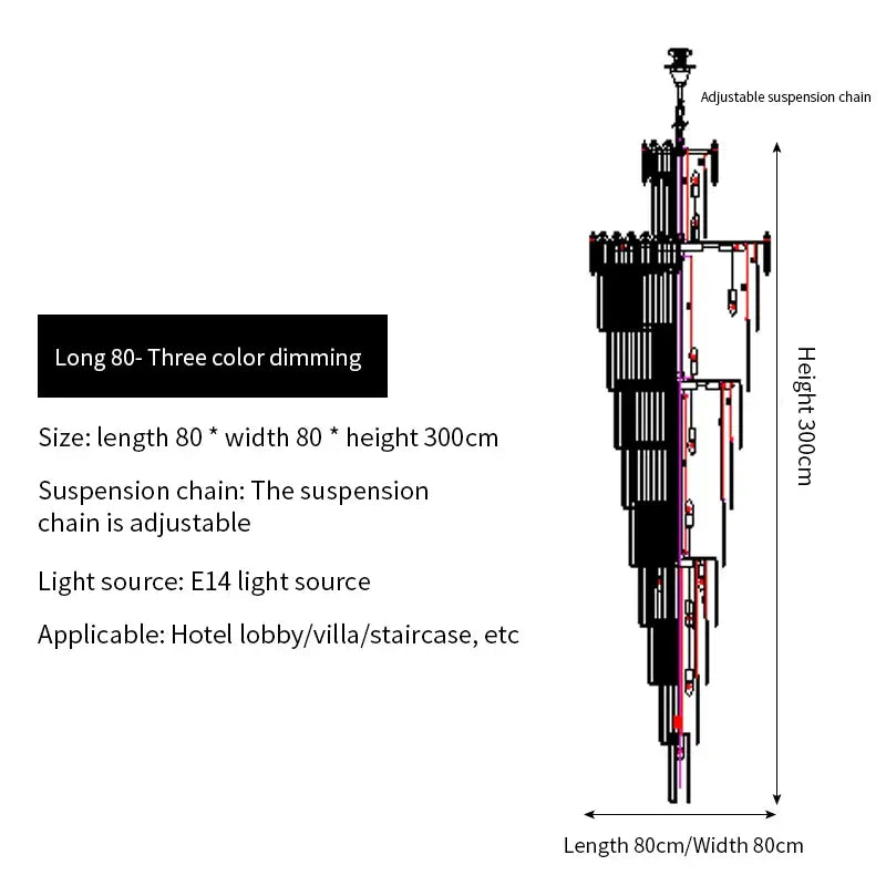 DecorBites™ Crystal Chandelier: Luxury Lighting for Living Room, Villa, Exhibition Hall
