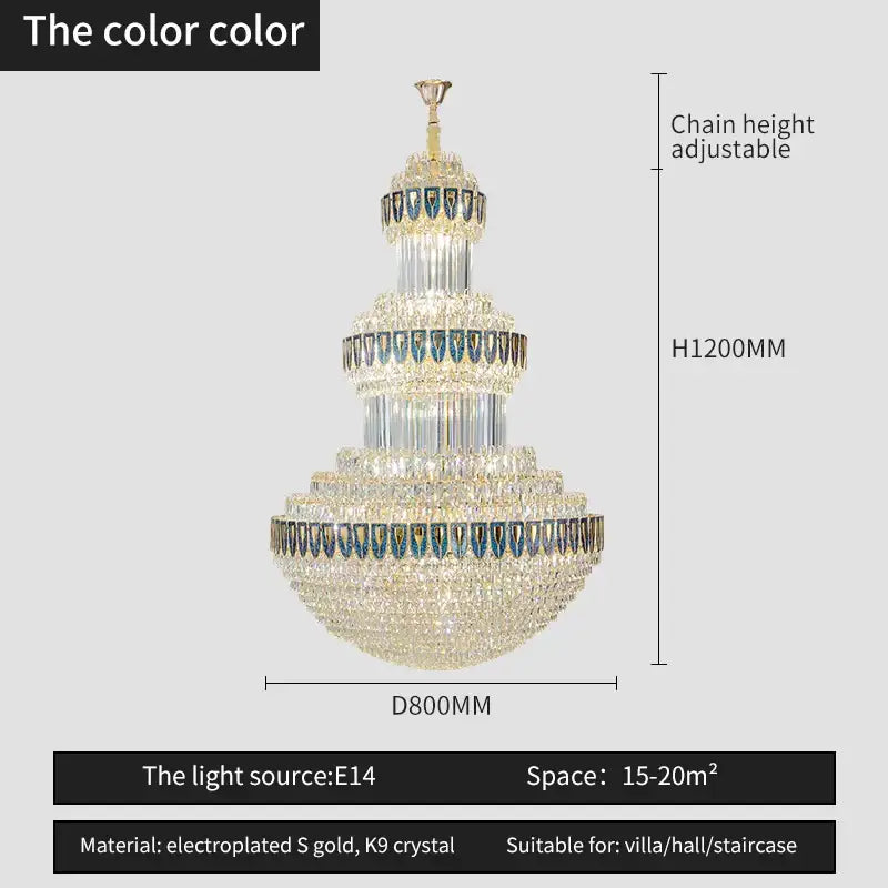DecorBites™ Crystal Chandelier: Luxury Lighting for Villa, Hotel, Office & Exhibitions