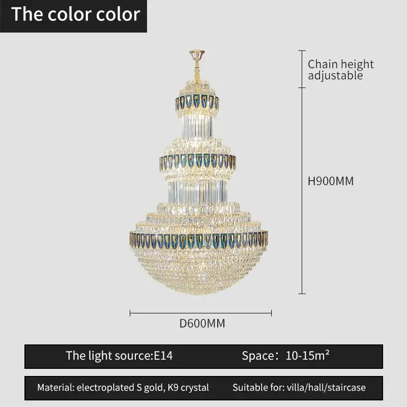 DecorBites™ Crystal Chandelier: Luxury Lighting for Villa, Hotel, Office & Exhibitions