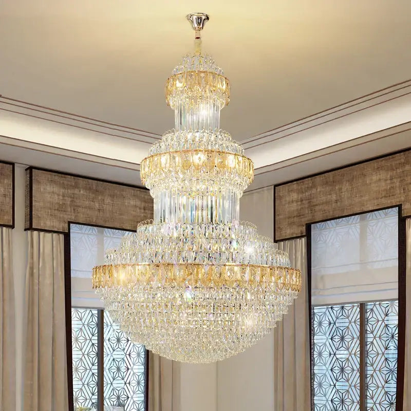 DecorBites™ Crystal Chandelier: Luxury Lighting for Villa, Hotel, Office & Exhibitions