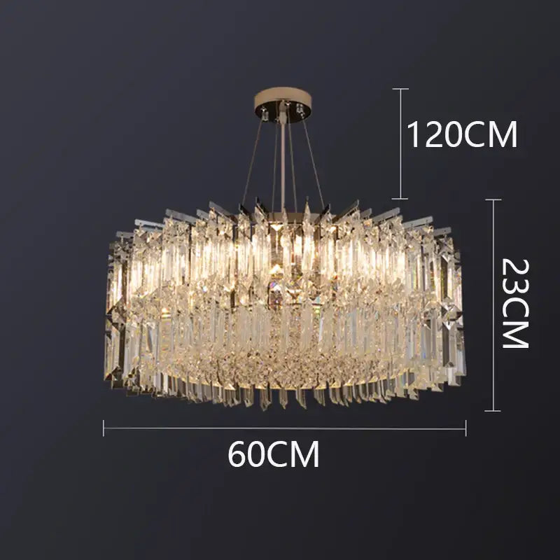 DecorBites™ Crystal Chandelier, Luxury Living Room & Bedroom Pendant Light
