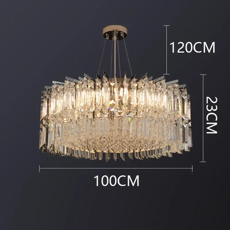 DecorBites™ Crystal Chandelier, Luxury Living Room & Bedroom Pendant Light