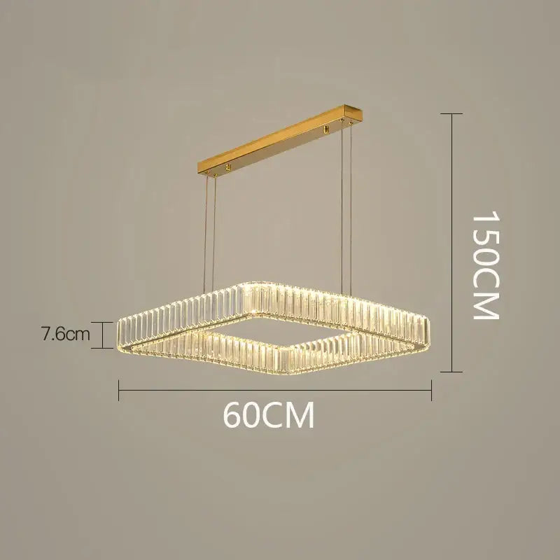 DecorBites™ Crystal Chandelier: Luxury Living Room & Bedroom Pendant Light