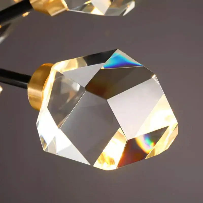 DecorBites™ Crystal Chandelier: Luxury Living Room Dining Ceiling Light