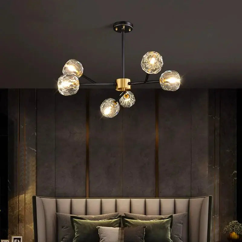 DecorBites™ Crystal Chandelier: Luxury Living Room & Dining Room Ceiling Light