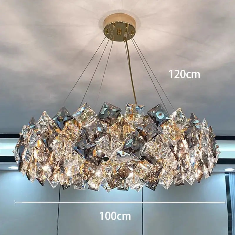 DecorBites™ Crystal Chandelier | Luxury Living Room Dining Light | Modern Ceiling Lamp