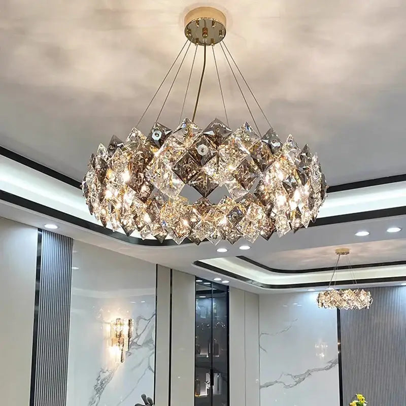 DecorBites™ Crystal Chandelier | Luxury Living Room Dining Light | Modern Ceiling Lamp