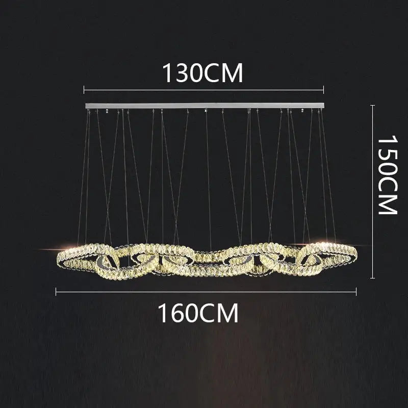 DecorBites™ Crystal Chandelier: Luxury Living Room & Dining Room Pendant Light