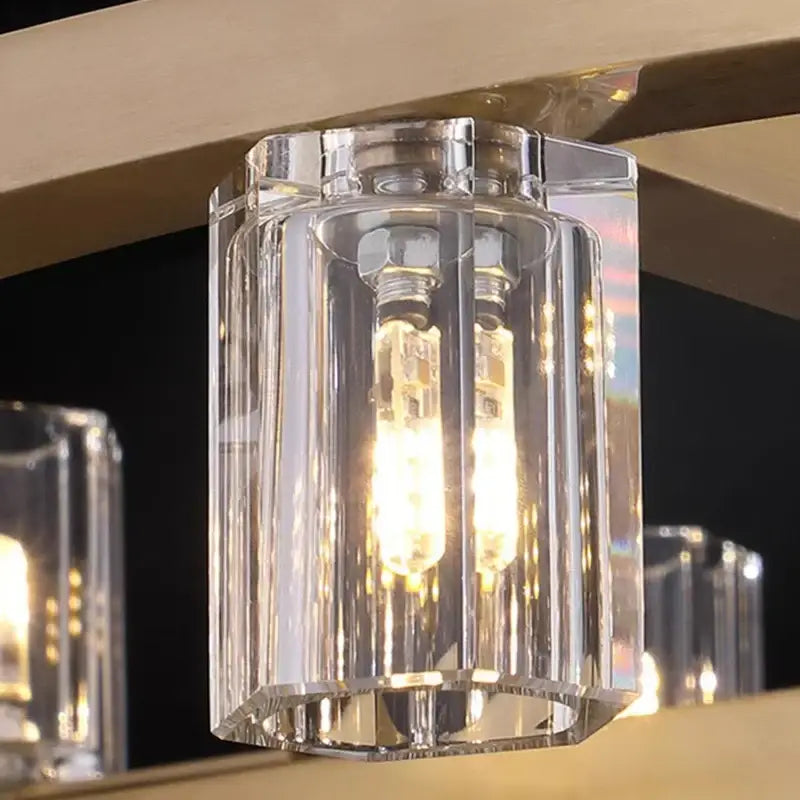 DecorBites™ Crystal Chandelier: Luxury Living Room & Dining Room Pendant Light