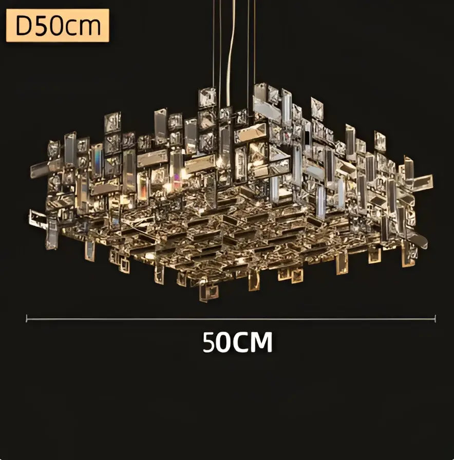 DecorBites™ Crystal Chandelier: Luxury Modern Lighting for Living Room, Dining Room, Office, Villa