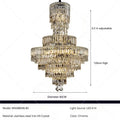DecorBites™ Crystal Chandelier: Luxury Modern Staircase & Living Room, Hotel & Villa Lighting
