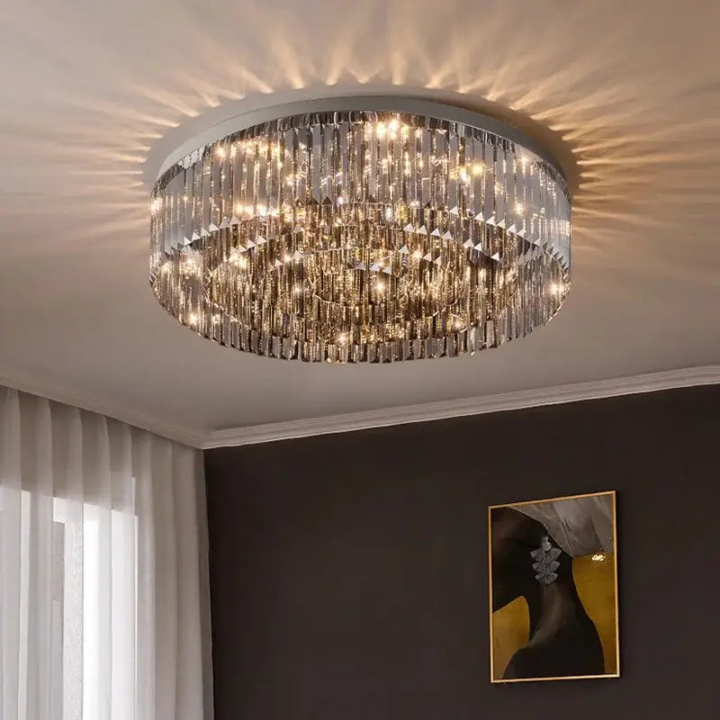 DecorBites™ Crystal Chandelier: Luxury Nordic Ceiling Light for Home Interior Decoration
