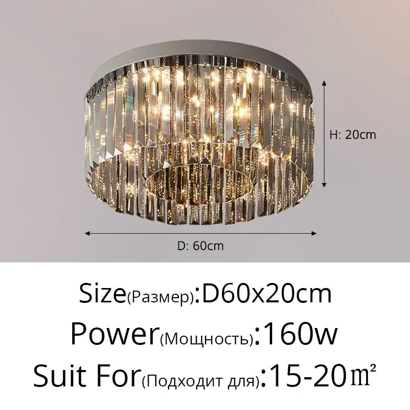 DecorBites™ Crystal Chandelier: Luxury Nordic Ceiling Light for Home Interior Decoration