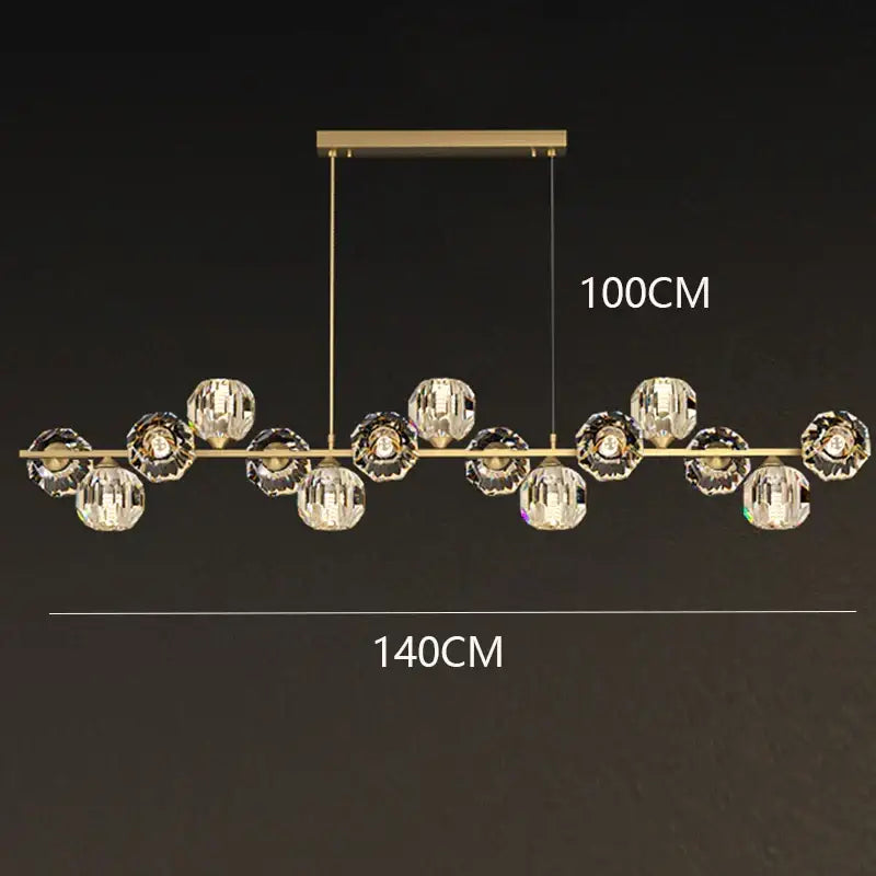 DecorBites™ Crystal Chandelier | Luxury Pendant Light for Living and Dining Room