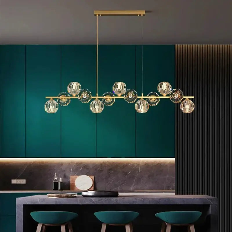 DecorBites™ Crystal Chandelier | Luxury Pendant Light for Living and Dining Room