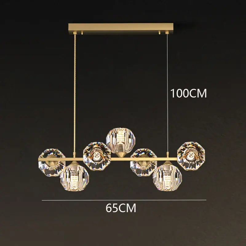 DecorBites™ Crystal Chandelier | Luxury Pendant Light for Living and Dining Room