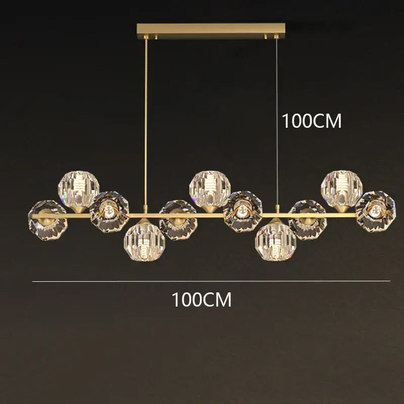 DecorBites™ Crystal Chandelier | Luxury Pendant Light for Living and Dining Room