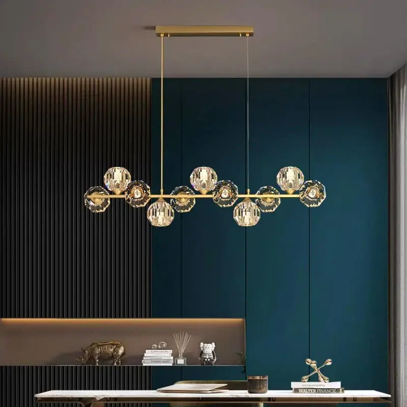DecorBites™ Crystal Chandelier | Luxury Pendant Light for Living and Dining Room