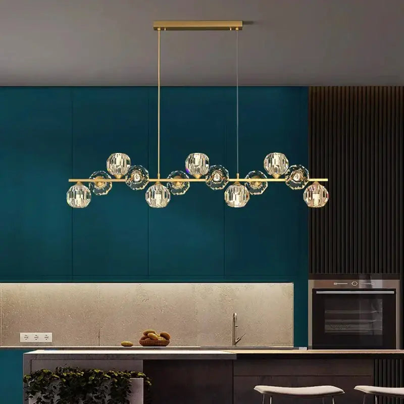 DecorBites™ Crystal Chandelier | Luxury Pendant Light for Living and Dining Room