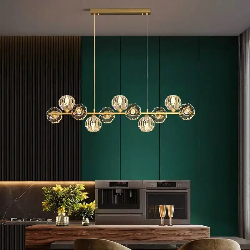 DecorBites™ Crystal Chandelier | Luxury Pendant Light for Living and Dining Room