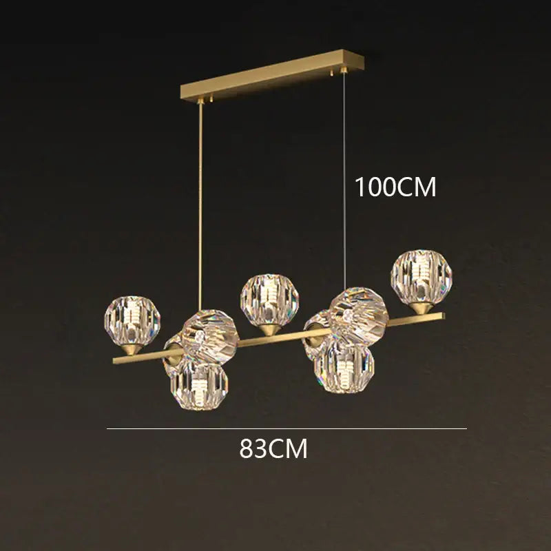 DecorBites™ Crystal Chandelier | Luxury Pendant Light for Living and Dining Room