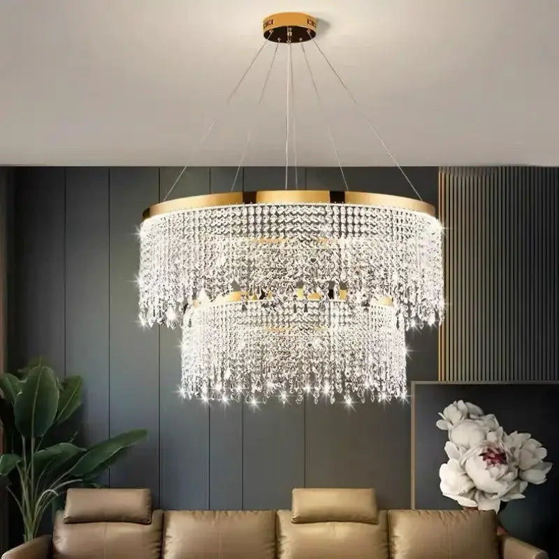 Luxury gold decorbites crystal chandelier for dining room