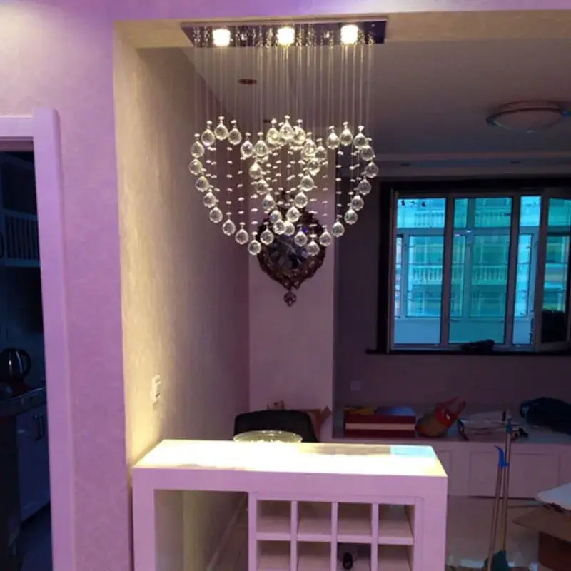 DecorBites™ Crystal Chandelier: Modern Dining Table & Bar Lamp for Bedroom & Dining Room Lighting