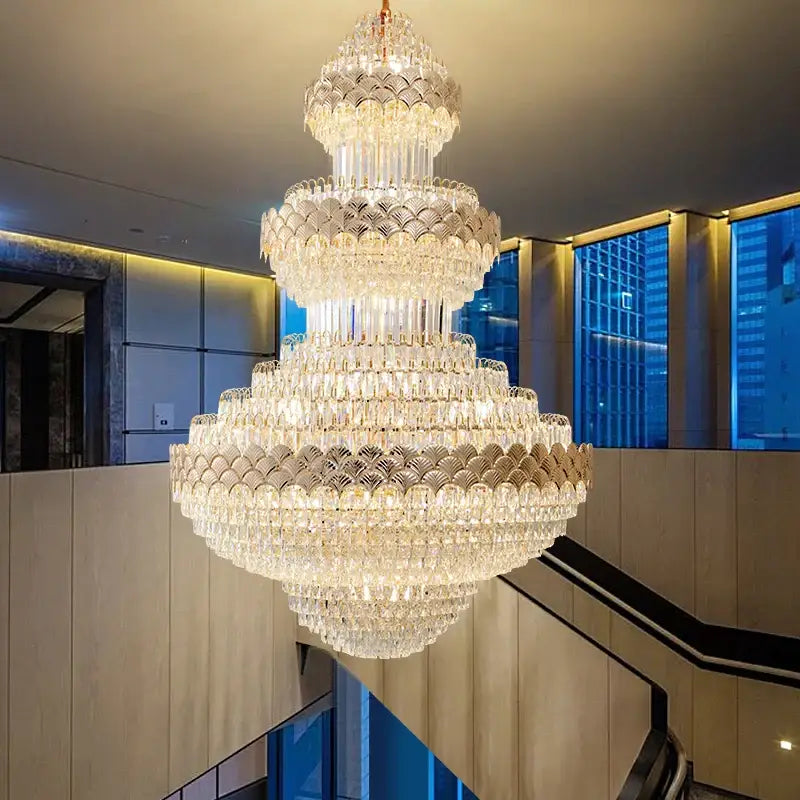 Modern gold decorbites crystal chandelier for staircase living room