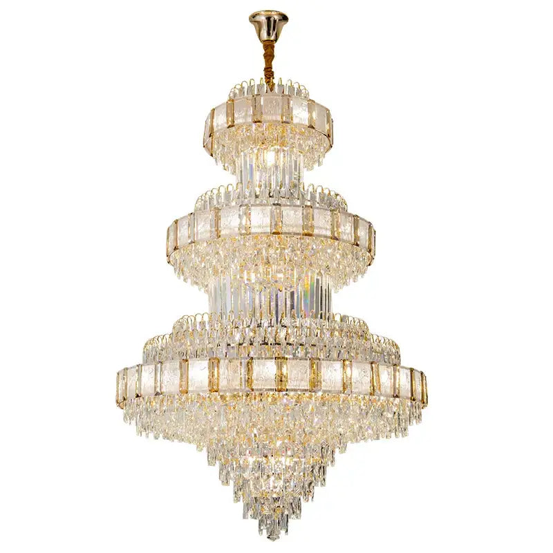 DecorBites™ Crystal Chandelier: Modern European Loft Duplex Villa Staircase Lighting