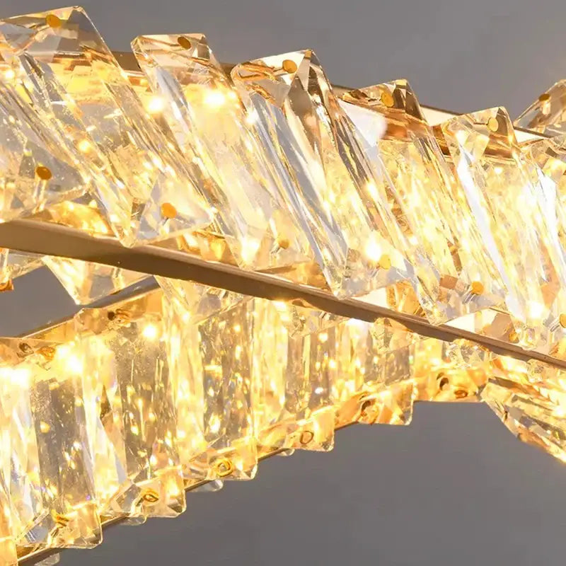 DecorBites™ Crystal Chandelier: Modern Hanging Pendant Light Fixture for Dining and Living Room