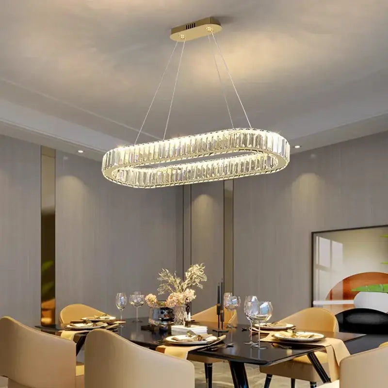 DecorBites™ Crystal Chandelier: Modern Home Decoration Pendant Lights for Living and Dining Room