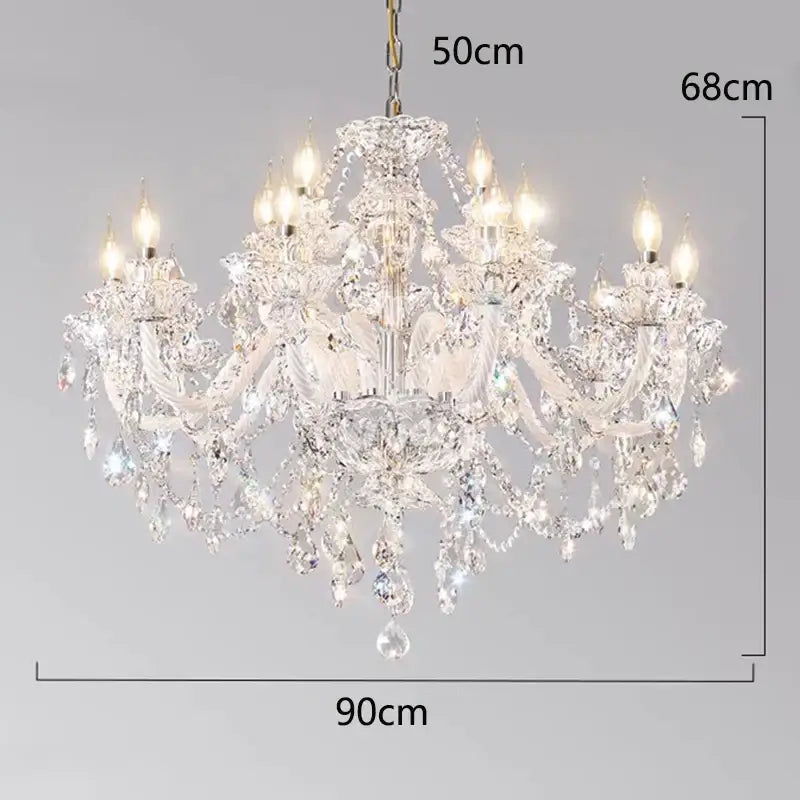 DecorBites™ Crystal Chandelier: Modern Home Decoration Pendant Lights for Living & Dining Room
