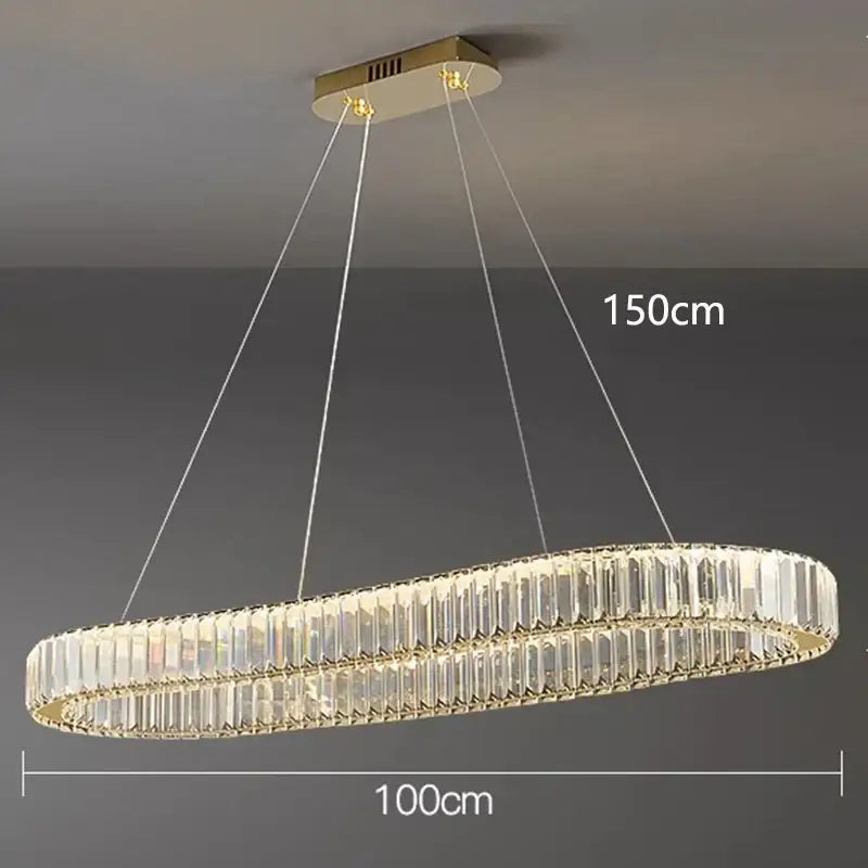 DecorBites™ Crystal Chandelier: Modern Home Decoration Pendant Lights for Living and Dining Room