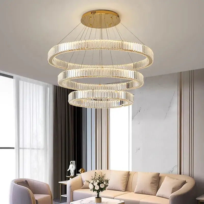 DecorBites™ ثريا كريستال: إضاءة متدلية عصرية للمنزل وغرفة الطعام