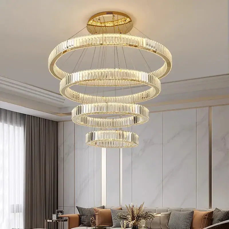 DecorBites™ ثريا كريستال: إضاءة متدلية عصرية للمنزل وغرفة الطعام