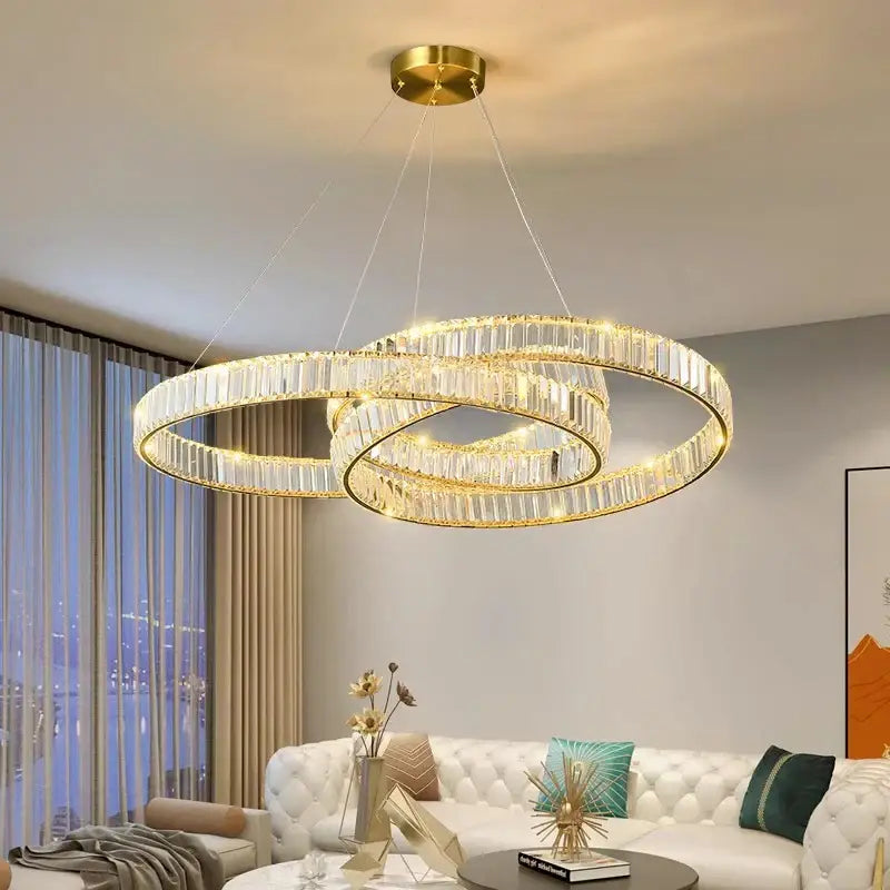 DecorBites™ Crystal Chandelier: Modern Home & Dining Room Pendant Light, Interior Lighting