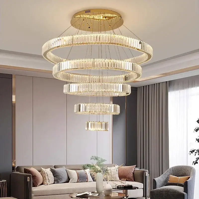 DecorBites™ ثريا كريستال: إضاءة متدلية عصرية للمنزل وغرفة الطعام