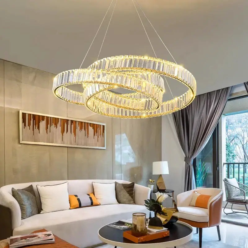 DecorBites™ Crystal Chandelier: Modern Home & Dining Room Pendant Light, Interior Lighting