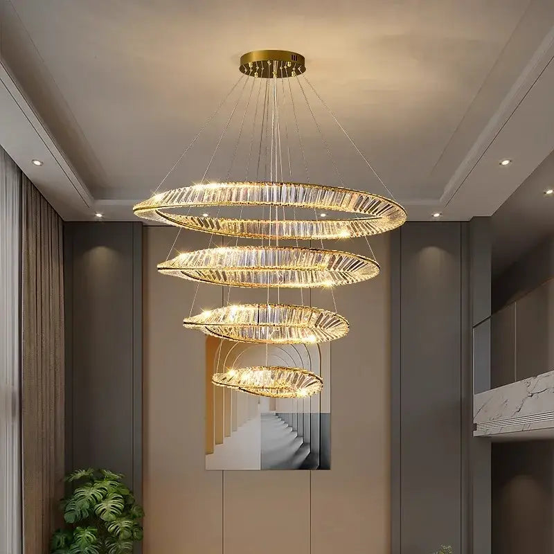 DecorBites™ Crystal Chandelier: Modern Home Interior Lighting, Living & Dining Room Pendant Lights