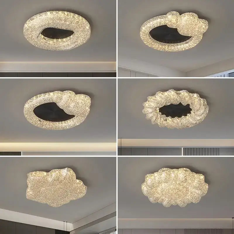 DecorBites™ Crystal Chandelier: Modern LED Hanging Light for Home & Hotel Décor