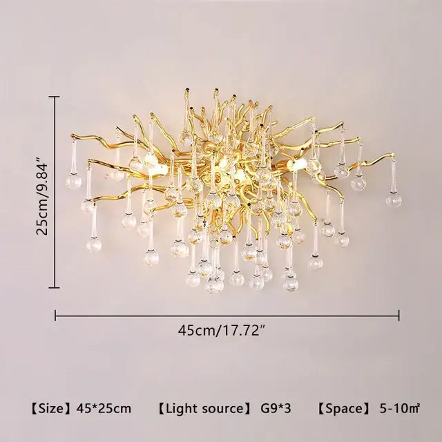 DecorBites™ Crystal Chandelier: Modern LED Luxury for Living Room Decor & Lighting