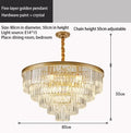 DecorBites™ Crystal Chandelier: Modern LED Pendant Light in Gold/Black for Home Decor