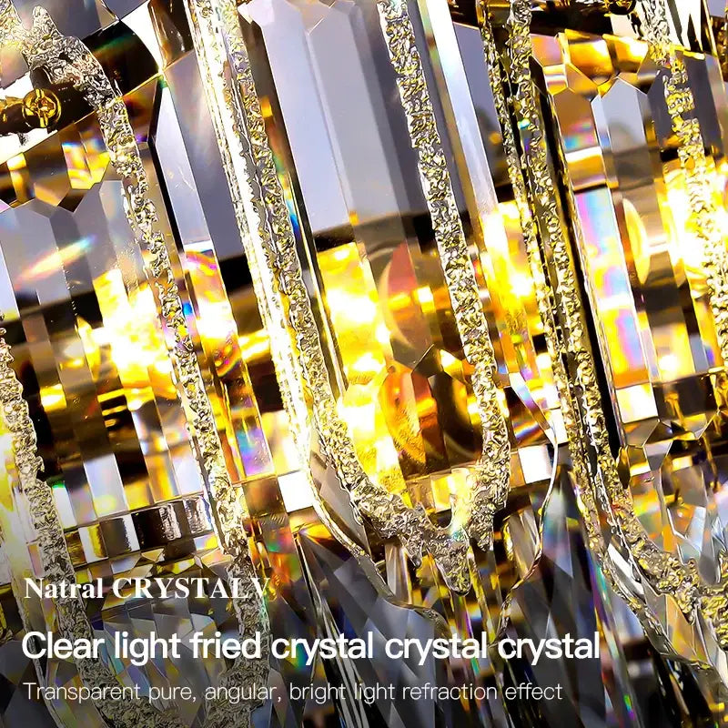 DecorBites™ Crystal Chandelier: Modern Light Luxury for Living Room, Bedroom, Dining Room