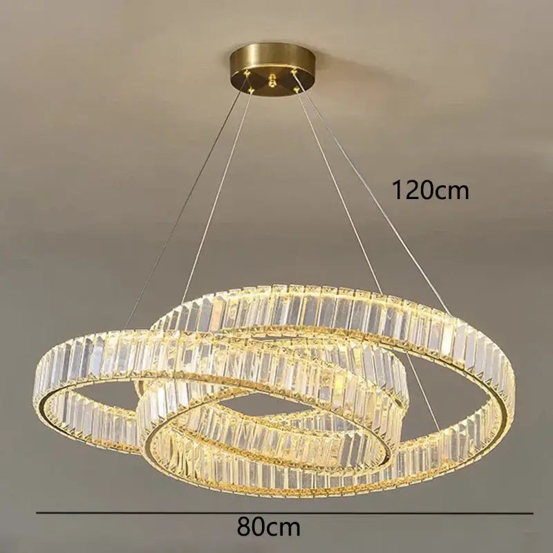 DecorBites™ Crystal Chandelier: Modern Living & Dining Room Pendant Lighting Fixtures