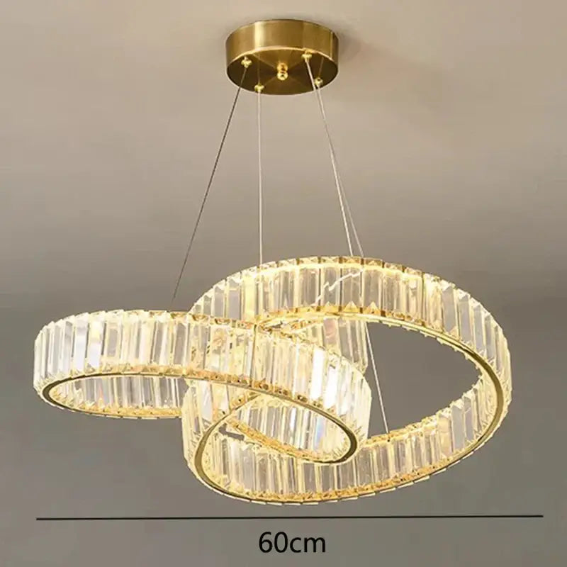 DecorBites™ Crystal Chandelier: Modern Living & Dining Room Pendant Lighting Fixtures