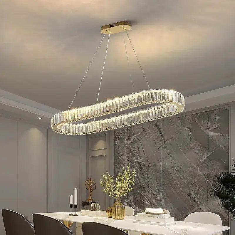 DecorBites™ Crystal Chandelier: Modern Living & Dining Room Pendant Lights
